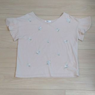 ナチュラルビューティーベーシック(NATURAL BEAUTY BASIC)のナチュラルビューティーベーシックの袖フリル花柄Tシャツ　イエナ　アーバンリサーチ(Tシャツ(半袖/袖なし))