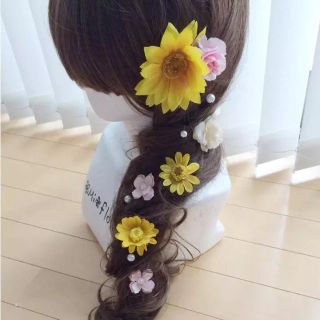 髪飾り♡ひまわり(ヘアアクセサリー)