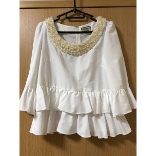 グレースコンチネンタル(GRACE CONTINENTAL)のグレースコンチネンタル♡パールブラウス♡  入学式  結婚式(シャツ/ブラウス(長袖/七分))