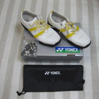 【ペルセウス様専用】YONEX　ゴルフ　シューズ（25.5㎝／イエロー）(シューズ)