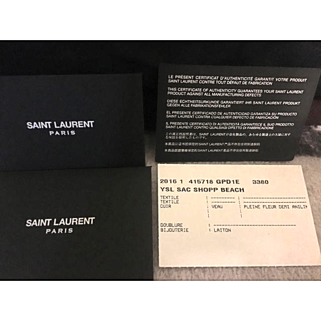 Saint Laurent(サンローラン)のサンローランパリ トートバッグ YSL SAC SHOPP BEACH メンズのバッグ(トートバッグ)の商品写真