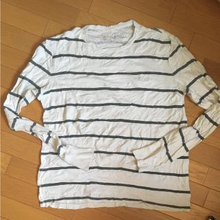 アメリカンイーグル(American Eagle)のアメリカンイーグル★ボーダー ロングTシャツ メンズ  L(Tシャツ/カットソー(七分/長袖))