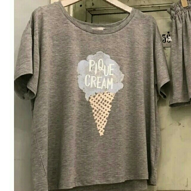 アイスクリームワンポイントTシャツ♡グレー