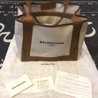 バレンシアガバッグ(BALENCIAGA BAG)の専用  バレンシアガ ネイビーカバ S  キャメル(トートバッグ)