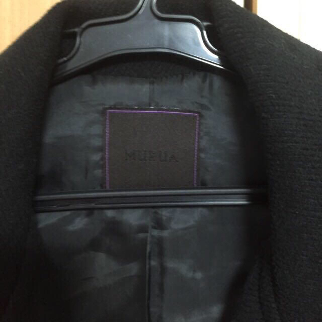 MURUA(ムルーア)の♡Mii♡様専用 MURUA 黒コート レディースのジャケット/アウター(ロングコート)の商品写真