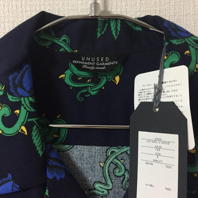 UNUSED(アンユーズド)のUNUSED rose pattern shirt 3 dark navy メンズのトップス(シャツ)の商品写真