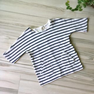 ザラキッズ(ZARA KIDS)のZARA girl 104 ボーダーカットソー(Tシャツ/カットソー)