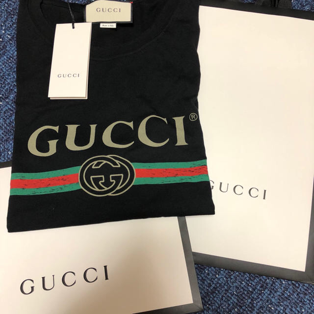 【新品本物】 Gucci - GUCCI ロゴT Tシャツ(半袖/袖なし)
