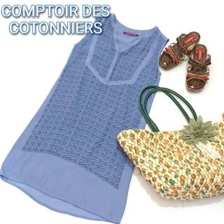 コントワーデコトニエ(Comptoir des cotonniers)のCOMPTOIR DES COTONNIERS★ノースリーブワンピース(ひざ丈ワンピース)