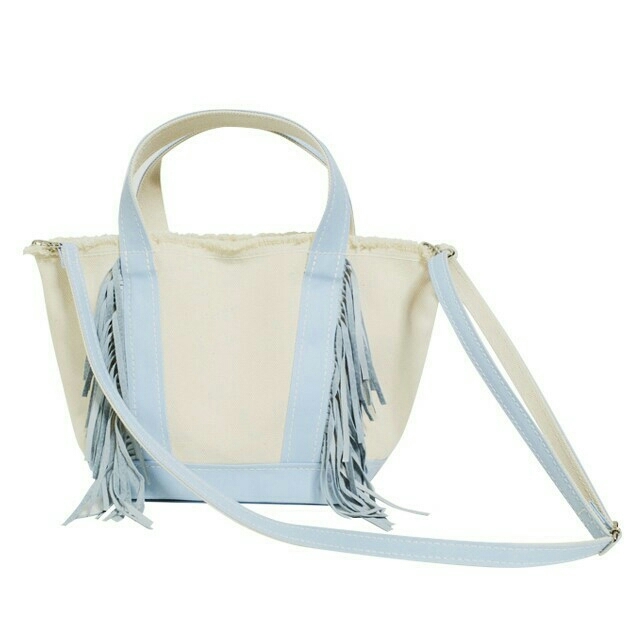 ayako  SideFringeToteBag[S]/ice blue