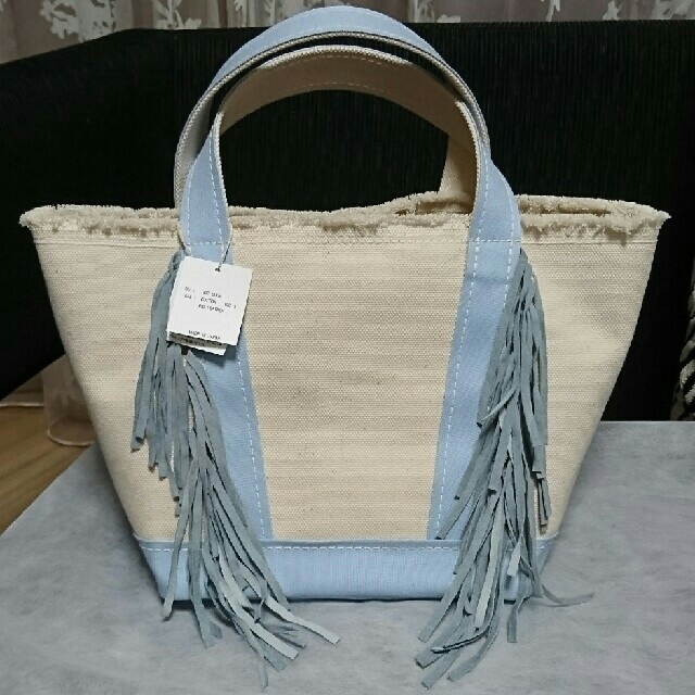 ayako  SideFringeToteBag[S]/ice blue レディースのバッグ(トートバッグ)の商品写真