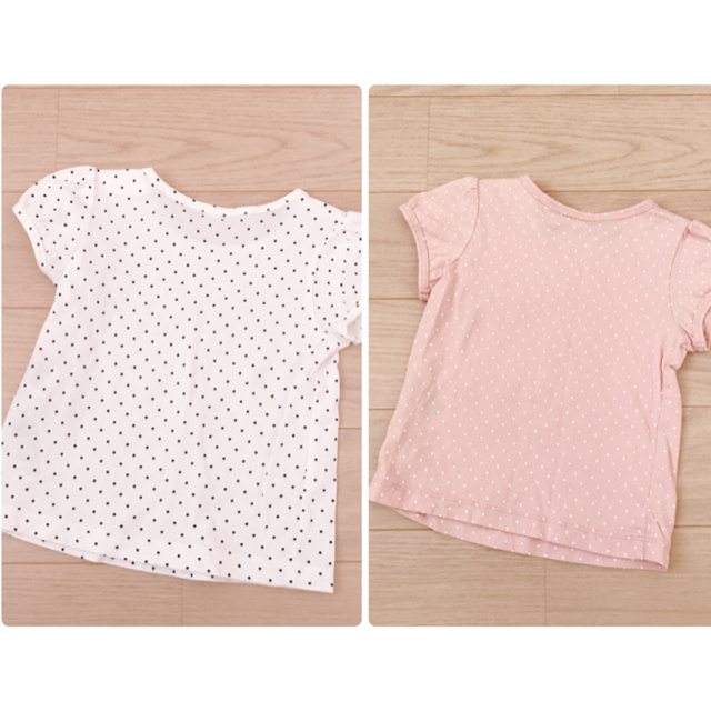 MUJI (無印良品)(ムジルシリョウヒン)のTシャツ 半袖 パフスリーブ  80 女の子  キッズ/ベビー/マタニティのベビー服(~85cm)(Ｔシャツ)の商品写真