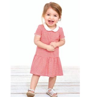 プチバトー(PETIT BATEAU)の新品 プチバトー ミラレ衿つき半袖ワンピース36m(ワンピース)