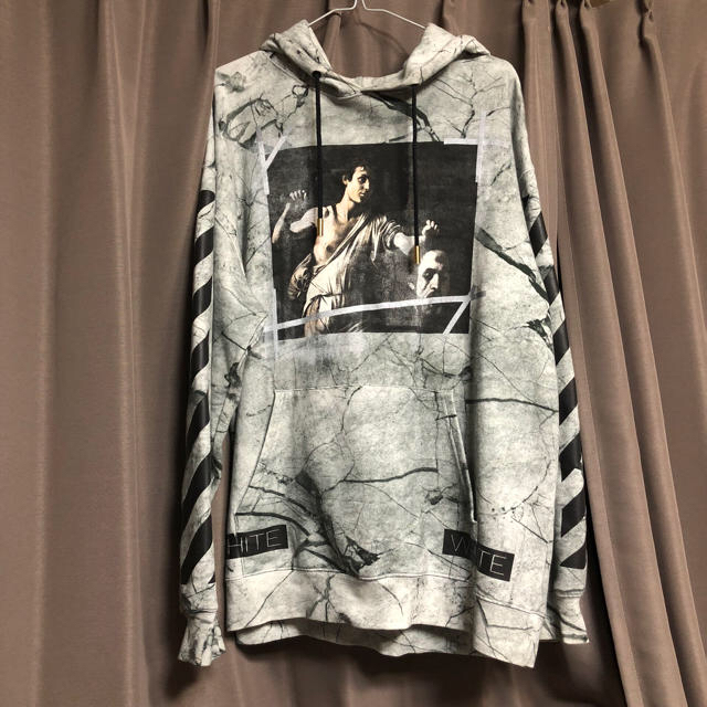 OFF-WHITE(オフホワイト)の《値下げ‼︎》オフホワイト マーブルパーカー 16SS メンズのトップス(パーカー)の商品写真