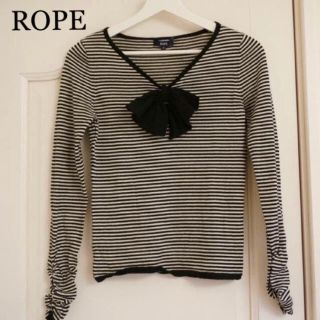 ロペ(ROPE’)のROPE リボンボーダーカットソー(カットソー(長袖/七分))