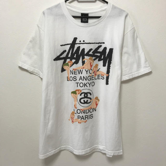 [大人気]　ステューシー　Tシャツ　ワールドツアー　ストックロゴ　存在感◎　レア