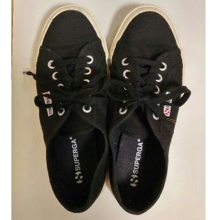 スペルガ(SUPERGA)のスペルガ　スニーカー　黒　38(24.5cm)(スニーカー)