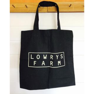 ローリーズファーム(LOWRYS FARM)のLOWRYS FARM ロゴ トート エコバッグ 黒(トートバッグ)