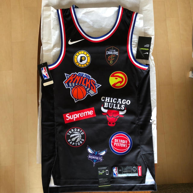 BlackサイズSupreme NBA Nike teams authentic jersey