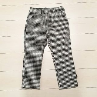 イオン(AEON)の★トップバリュ　イオン　クロップドパンツ　ブラック　チェック　Ｓ　美品(クロップドパンツ)