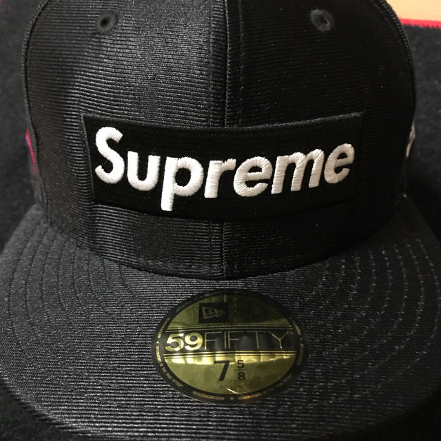 Supreme newera box logo dazzle blackキャップ