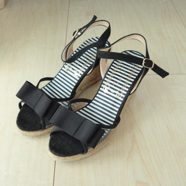リボン クリアサンダル レディースの靴/シューズ(サンダル)の商品写真