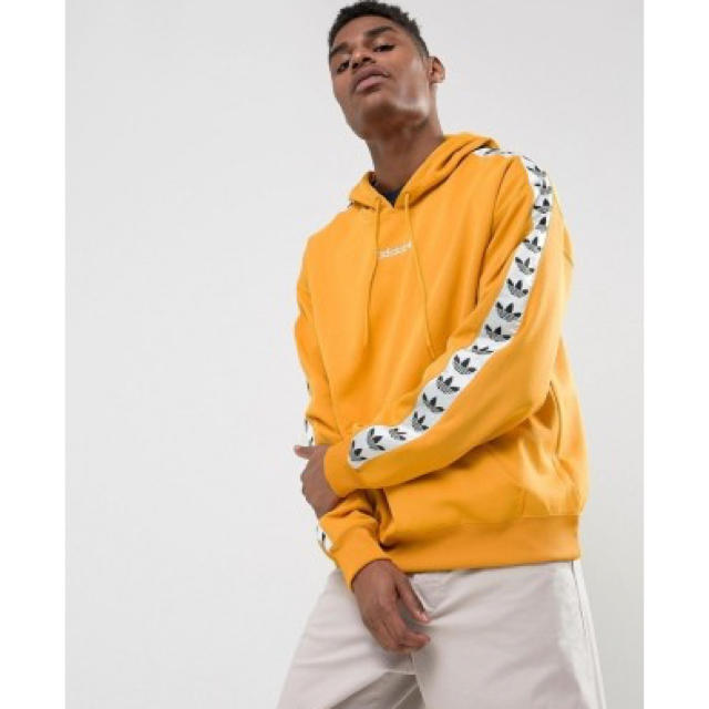 adidas - Adidas originals taped hoodie yellow tntの通販 by 老舗｜アディダスならラクマ