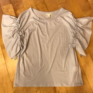 エイチアンドエム(H&M)のH&M  袖フリル Tシャツ  サイズS(Tシャツ(半袖/袖なし))