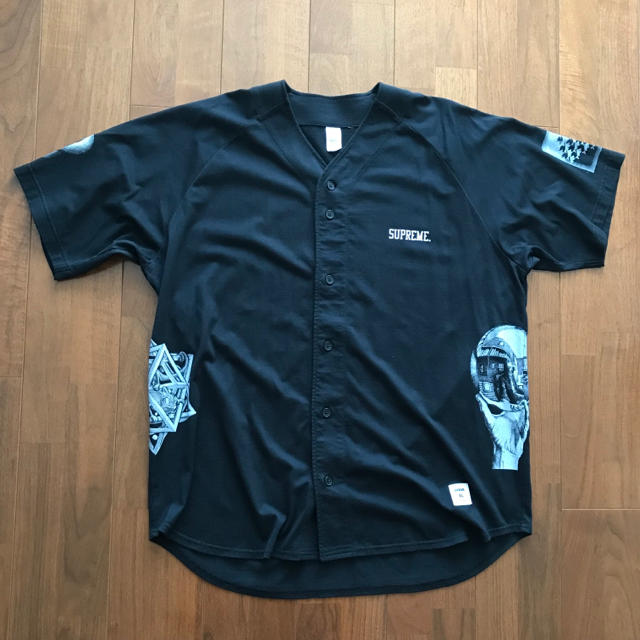 希少XL Supreme M.C. Escher Baseball Jersey