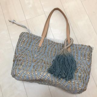 ザラ(ZARA)のZARA ジュートバッグ トートバッグ(かごバッグ/ストローバッグ)