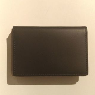 ムジルシリョウヒン(MUJI (無印良品))の【新品 未使用】無印 革 名刺入れ ブラック(名刺入れ/定期入れ)