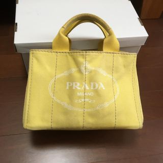 プラダ(PRADA)のプラダ・黄色のカナパ (S)(トートバッグ)