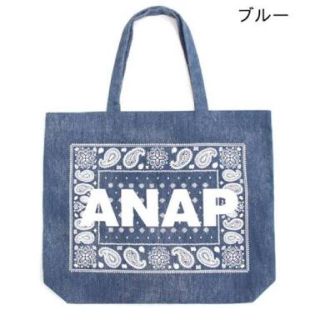 アナップ(ANAP)のANAP ロゴペイズリーデニムトートバッグ(トートバッグ)