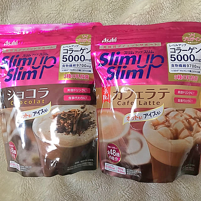 アサヒ(アサヒ)のAsahi Slim up Slim カフェラテ&ショコラ コスメ/美容のダイエット(ダイエット食品)の商品写真