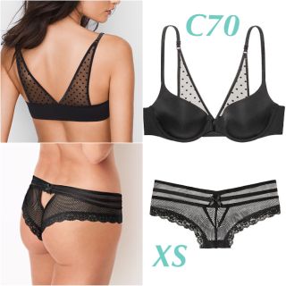 ヴィクトリアズシークレット(Victoria's Secret)の新品 ヴィクトリアシークレット ブラジャー & パンティ 上下セット C70 S(ブラ&ショーツセット)