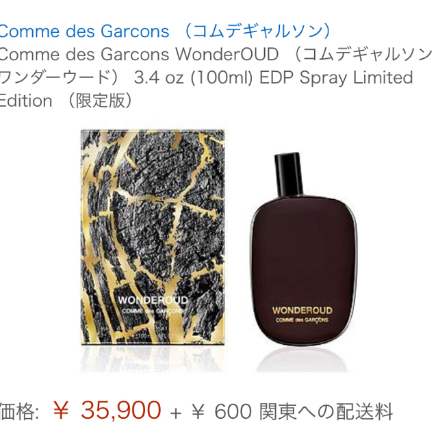 COMME des GARCONS(コムデギャルソン)の【レア】コムデギャルソン！香水 wonder roud １００ｍｌ コスメ/美容の香水(ユニセックス)の商品写真