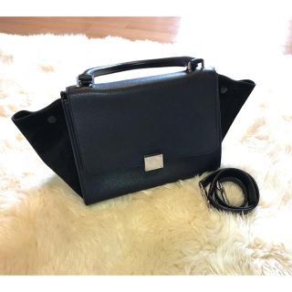 セリーヌ(celine)のセリーヌ トラペーズ ブラック×ブラック(ハンドバッグ)