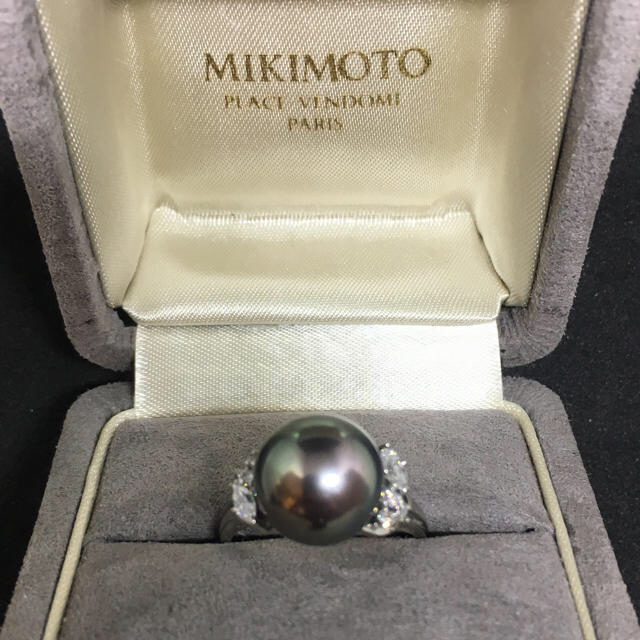 MIKIMOTO - 【美品】ミキモト 10.7mm 黒蝶 真珠 ダイヤモンド リング Pt950の通販 by 迷える子羊's shop