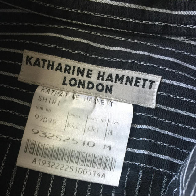 KATHARINE HAMNETT(キャサリンハムネット)のKATHARINE HAMNETT LONDON ストライプシャツ Mサイズ メンズのトップス(シャツ)の商品写真