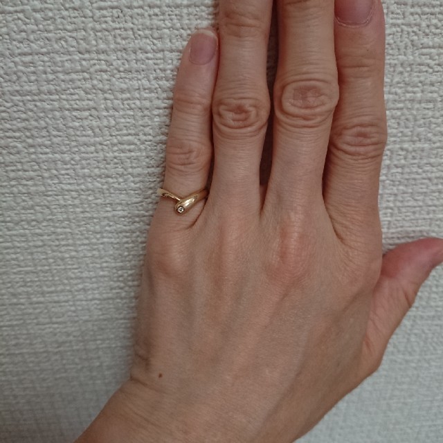 ete(エテ)のK18 ピンキーリング ダイヤ付き レディースのアクセサリー(リング(指輪))の商品写真
