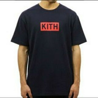 XS 王道 kith box logo navy red 香取慎吾(Tシャツ/カットソー(半袖/袖なし))