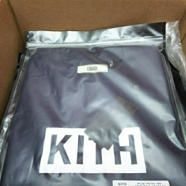 XS kith box logo t-shirt navy white 偽物注意 メンズのトップス(Tシャツ/カットソー(半袖/袖なし))の商品写真