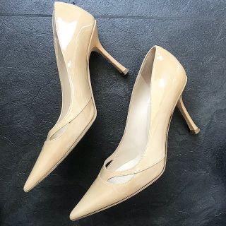 ジミーチュウ(JIMMY CHOO)の美品 JIMMY CHOO ジミーチュウ パンプス ライトベージュ 39(ハイヒール/パンプス)