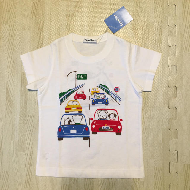 ファミリア 100 半袖　Tシャツ　おはなしTシャツ　ファミちゃん　車　電車