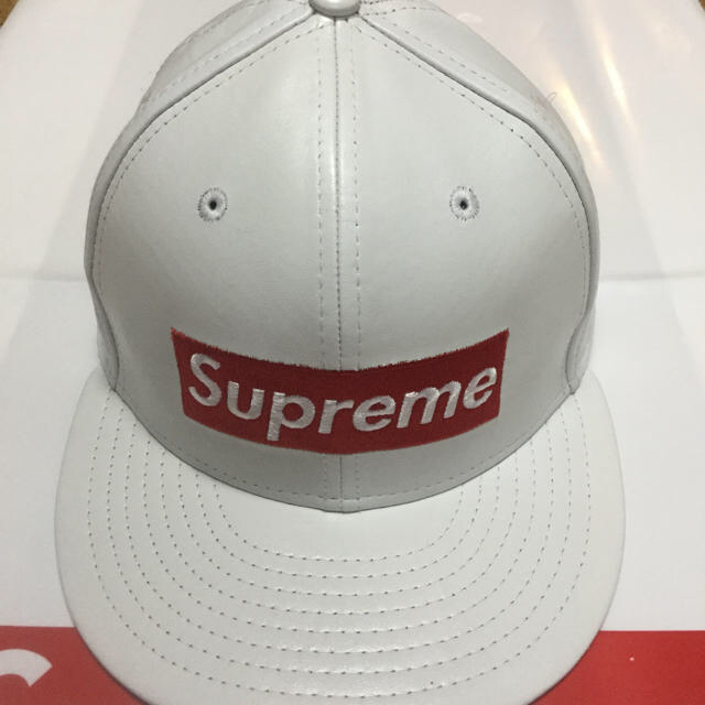 Supreme ニューエラ レザー白 新品未使用 正規品