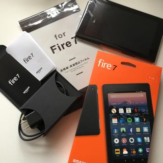 Amazon Fire 7 タブレット 8GB 2017年モデル（フィルム付き）(タブレット)