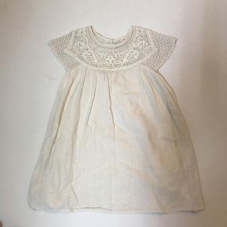 ザラ(ZARA)の子供 ZARA ザラ レース ワンピース オフホワイト 6-7歳(ワンピース)