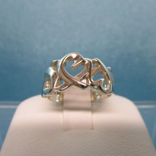 ティファニー(Tiffany & Co.)のティファニー ラビングハート 925 シルバーリング 美品 新品仕上(リング(指輪))