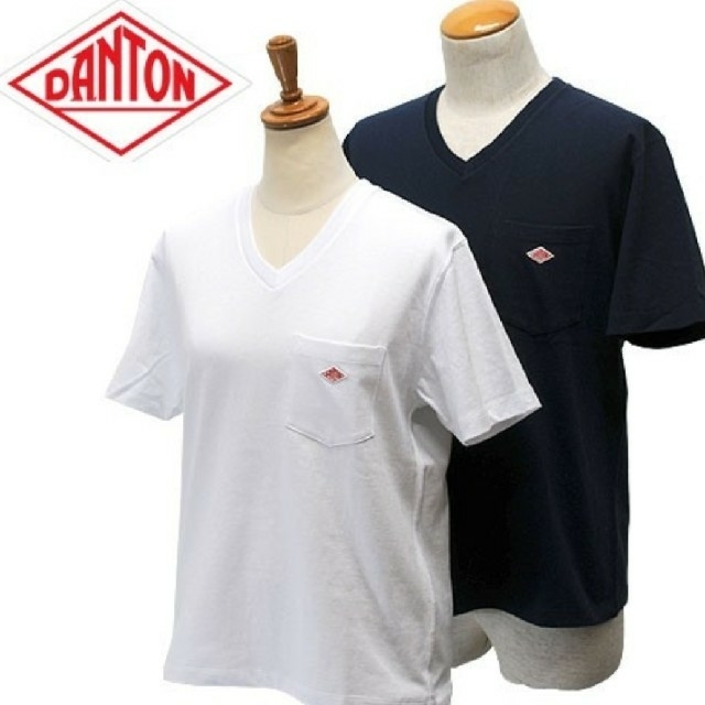 DANTON(ダントン)のDANTON VネックポケットTシャツ レディースのトップス(Tシャツ(半袖/袖なし))の商品写真