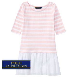 ラルフローレン(Ralph Lauren)の☆新品☆115 ラルフローレン Tシャツドレス ピンク 2231(ワンピース)